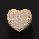 GL Custom Jewelry 925 Sterling Silver moissanite Ring VVS diamond Hip Hop  Heart Ring